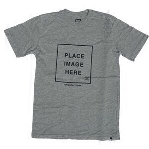 DC Place Image Here size small grey and black t shirt